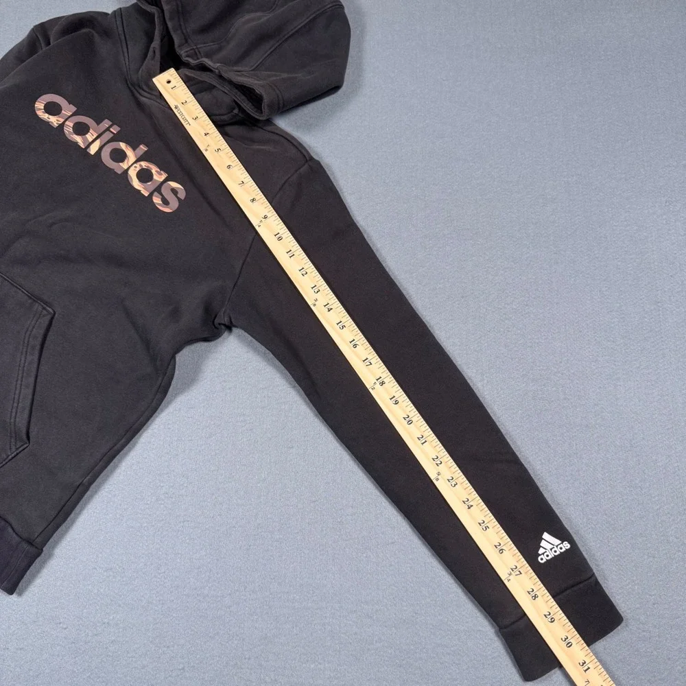 Adidas Pullover Hoodie Faded Black Camo Logo Graphic‎ Sweatshirt Mens Medium
